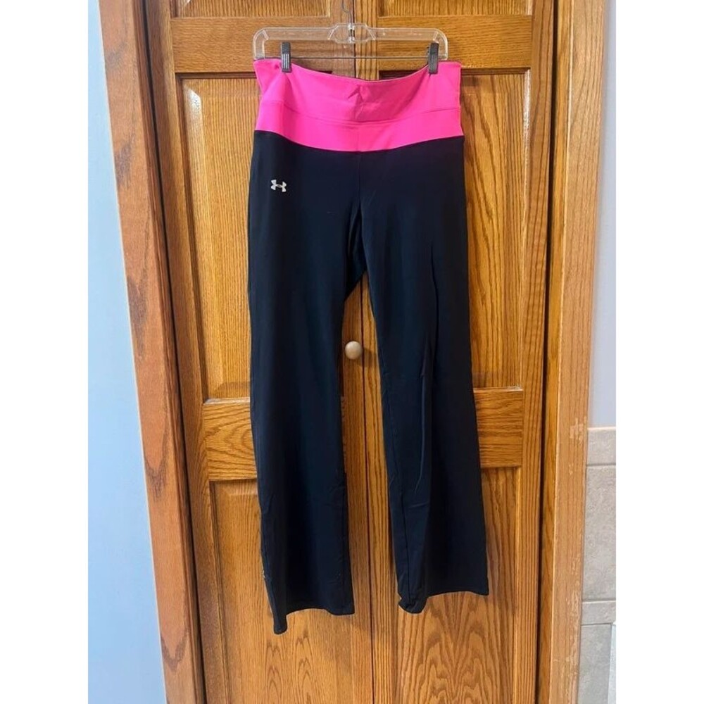 Under Armour flare leggings vibrant pink wide waistband